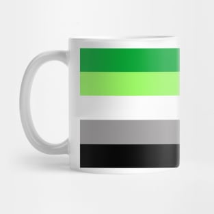 Aromantic Pride Flag (White-Stripe Variant) Mug